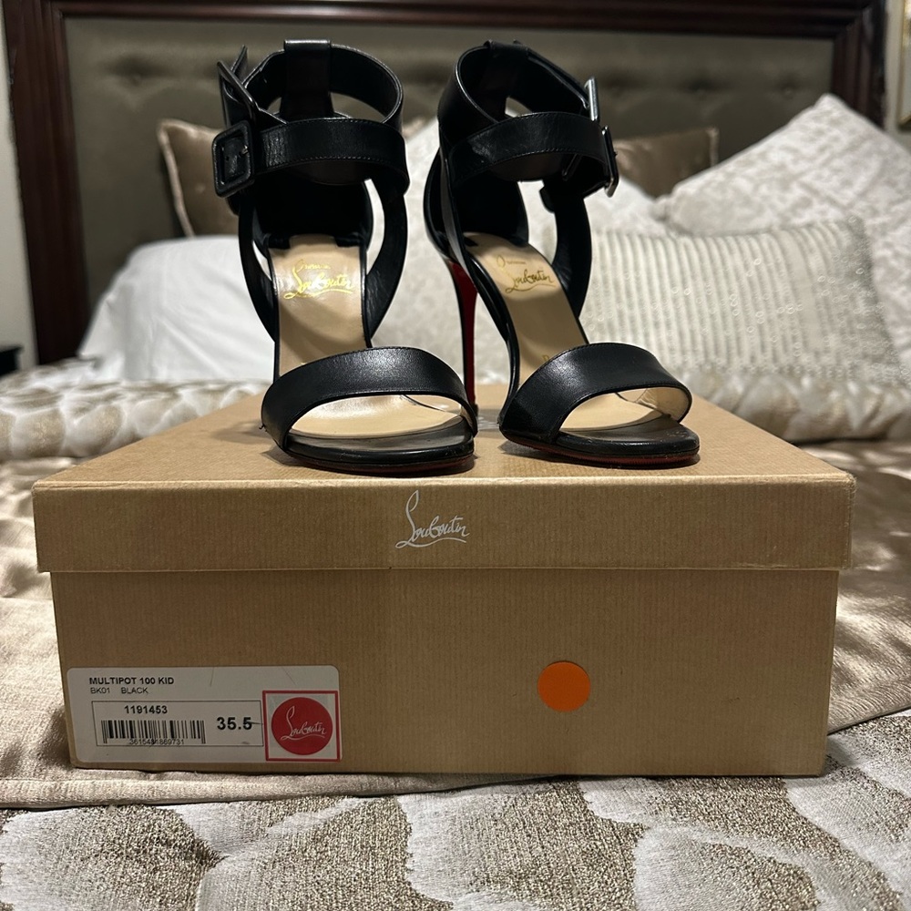 Christian Louboutin Multipot 100 Kid black sz 35.5 - Picture 3 of 12